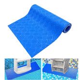Swimming Pool Ladder Mat,  Protective Pool Ladder Pad Step Mat with Non-Slip Texture,  Blue Medium Pool Step Mat,  90 X 23 CM