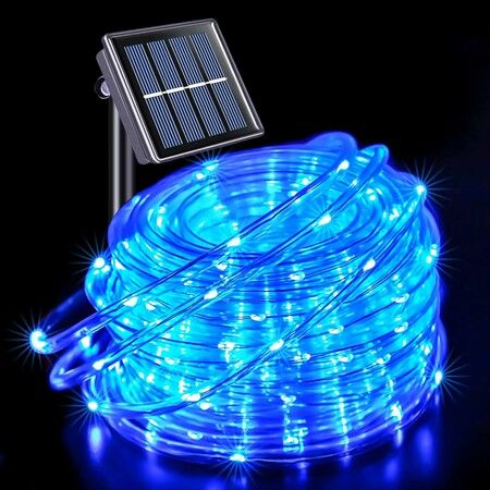 200 LED Pool Accessories Solar Rope Lights Outdoor, 72ft IP 65 Outdoor Waterproof Solar Pool Lights with 8 Modes, Blue Solar Christmas Lights