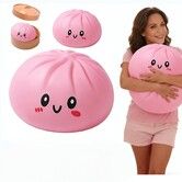 Dumpling Squishy, 15cm Jumbo Dumpling Stress Ball,Pink Dumplings Stress Balls Fidget Sensory Toy,Easter Basket Stuffers,Stretchy Desk Toys