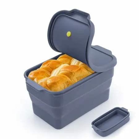 Collapsible Silicone Bread Loaf Pan with Lid,Nonstick Baking Mold for Oven,Homemade Bread, Meatloaf,Easy Release,2000ml