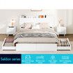 ALFORDSON Wooden Bed Frame King Size with Charging Station & 2 Drawers White