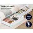 ALFORDSON Wooden Bed Frame King Size with Charging Station & 2 Drawers White