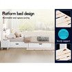 ALFORDSON Wooden Bed Frame King Size with Charging Station & 2 Drawers White