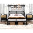 ALFORDSON 4 Chest of Drawers Bedside Table Storage Cabinet Set Dresser Black/Wood