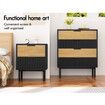 ALFORDSON 4 Chest of Drawers Bedside Table Storage Cabinet Set Dresser Black/Wood