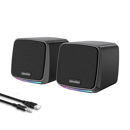 Computer Speakers for Desktop PC,Desktop Speakers,Small Computer Speakers USB Powered 3.5mm Aux Speaker