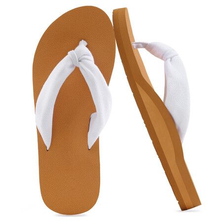 Women's Flip Flops with Moderate Arch Support,Summer Comfortable Yoga Mat Thong Sandals for Beach,Pool,Travel Khaki Size : AU 8