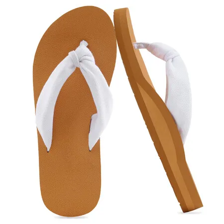 Women's Flip Flops with Moderate Arch Support,Summer Comfortable Yoga Mat Thong Sandals for Beach,Pool,Travel Khaki Size : AU 5