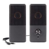 Computer Speaker, Compact Size Speaker with Headphone Jack, Enhanced Bass and Volume Control, Stereo 2.0 USB Powered 3.5mm Aux Multimedia Speakers