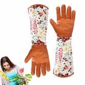 Long Forearm Gardening Gloves,Heavy Duty Thorn Proof Puncture Resistant Work Gloves for Pruning Rose Cactus Berry,Protective Yard Gift for Women Men
