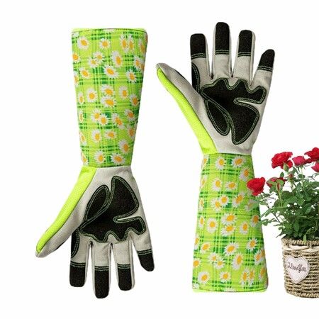 Long Forearm Gardening Gloves,Heavy Duty Thorn Proof Puncture Resistant Work Gloves for Pruning Rose Cactus Berry,Protective Yard Gift for Women Men