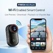 4K Mini Action Body Camera Wearable POV Camera with Wi-Fi 1.47in HD Screen 143 Degree Wide Angle Magnetic Clip Mount Thumb-Size Sports Camera