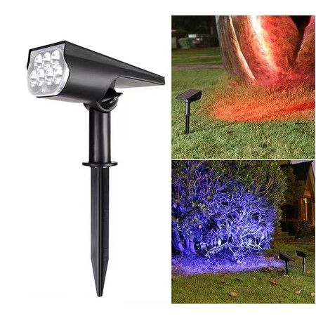 Colorful Light 7LED Solar Spotlight Outdoor Garden Lawn Light Solar Powered Garden Lights for Patio Yard Driveway Walkway