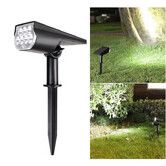 White Light 7LED Solar Spotlight Outdoor Garden Lawn Light Solar Powered Garden Lights for Patio Yard Driveway Walkway