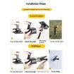 White Light 7LED Solar Spotlight Outdoor Garden Lawn Light Solar Powered Garden Lights for Patio Yard Driveway Walkway