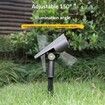 White Light 7LED Solar Spotlight Outdoor Garden Lawn Light Solar Powered Garden Lights for Patio Yard Driveway Walkway