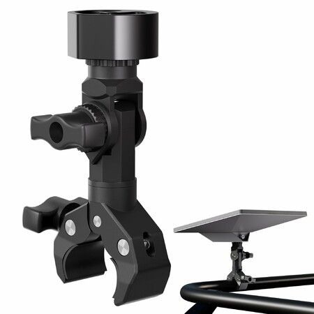 Portable Starlink Mini Clamp Mount Adjustable Universal Pole Clamp with Pipe Adapter Compatible with Starlink Mini Dish for RV,Yacht,Van,Camper,Boat