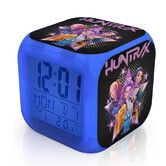 Kpop Kids Hunters Alarm Clock, Demon, 7 Color Digital Wake Up Clocks LED Night Light Clock with Date Calendar Temperature for Students Girls