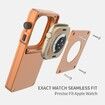 Aluminum Alloy Case for Apple Watch Turn Your Apple Watch into a Smartphone,Retro iPod Style Metal Protective Cover with Click Wheel (Orange,42mm)