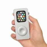 Aluminum Alloy Case for Apple Watch Turn Your Apple Watch into a Smartphone,Retro iPod Style Metal Protective Cover with Click Wheel (Silver,46mm)