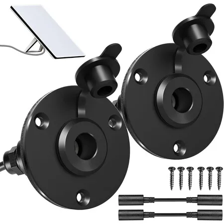 Aluminum Wall Pass Through Kit for Starlink Mini,RV Waterproof Cable Pass Through,Panel Mount 5.5 x 2.1 DC Female Power Socket (2Pcs)