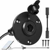 Aluminum Wall Pass Through Kit for Starlink Mini,RV Waterproof Cable Pass Through,Panel Mount 5.5 x 2.1 DC Female Power Socket (1Pcs)