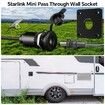 Waterproof Wall Socket Passthrough for Starlink Mini,Aluminum DC 5.5 x 2.1 Female Power Connector Outlet/Port 2 Pack