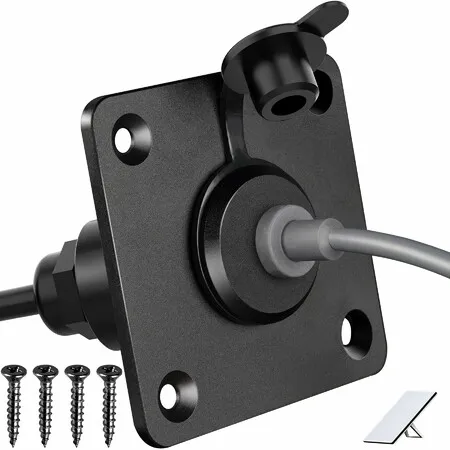 Waterproof Wall Socket Passthrough for Starlink Mini,Aluminum DC 5.5 x 2.1 Female Power Connector Outlet/Port 1 Pcs