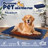 Heated Dog Pad Pet Cat Heating Bed Outdoor Inflatable Electric Heater Puppy Doggy Blanket Warmer XL 90x60cm Waterproof Camping Bunny Cushion Safe Mat