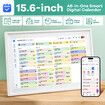 WiFi Wall Digital Calendar Planner 15.6 Inch Chore Chart Family Meal Schedule Organiser Electronic HD IPS Display Video Photo Frame Smart Touch Screen