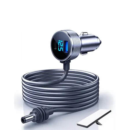 Starlink Mini Car Adapter,3 in 1 Car Adapter DC Power Cable and Cigarette Lighter Adapter with Voltage Display,Durable USB-C PD and USB-A Ports