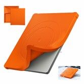 Starlink Mini Cover Rugged Silicone Protective Cover, Heavy Duty Starlink Mini Case Accessories 4X Shock-Absorbing Reinforced Armor Corners (Orange)