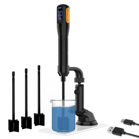 Resin Mixer, Epoxy Resin Electric Stirrer, Paint Mixer and Timed Epoxy Resin Mixer for Epoxy Resin,Silicone Mixing, Resin Molds, DIY Crafts