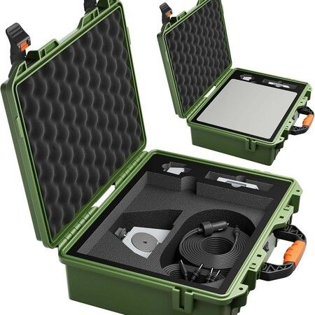 Starlink Mini Case,Hard Waterproof Travel Case for Mini Starlink with Molded Foam for Accessories,Lockable Storage Bag