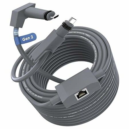 15M+0.9M Starlink Cable Gen2 Ethernet Adapter  CMR Rated 26AWG Replacement Extension RJ45 Port Outdoor Indoor