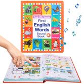 English Talking Sound Books for Kids,470+ Words Learning Education Toy,Interactive Electronic Audio Book,Preschool Birthday Gift for Boys Girls