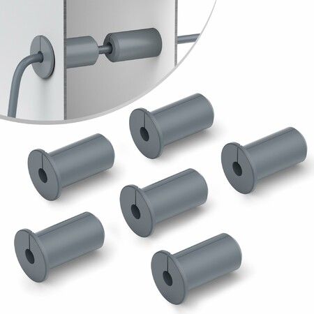 6 Pack Starlink Wall Grommets 3/4 Inch Rubber Bushing Grommet for Starlink Dishy Ethernet Cable 19mm Hole Grey