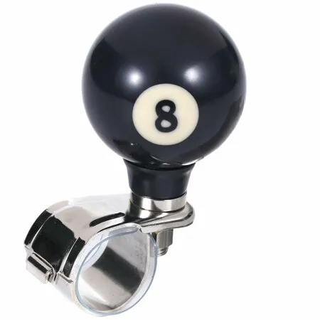 Suicide Knob 8 Ball Steering Wheel Spinner Round Turning Driving Power Handle Universal Fit Most Vehicles Cars Trucks Tractors Mowers Forklifts Boat