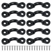 Kayak Pad Eye Kit 10PCS Nylon Bungee Deck Loops Tie Down Pad Eye with 20 Screws for Boat Kayak Deck Rigging Kit