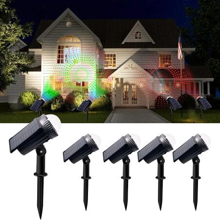 1P Solar Spotlights Outdoor Garden Lawn Wall Pathway Landscape Tree Projection Waterproof Drip Decor Christmas Birthday Gift