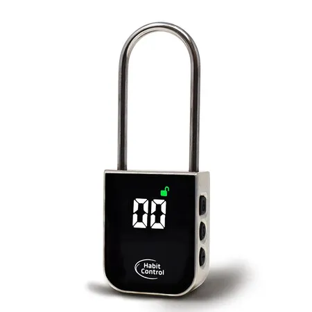 Metal Timer Lock, Smart Padlock for Kitchen Cabinets, Timed Out Keyless Pad Lock, Electronic Time Locking Lock for Cell Phones, Snack, Liquor