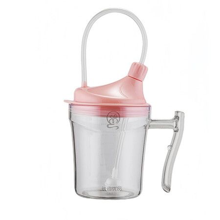Spill-Proof Cup for Elderly, 350ML Sippy Cup with Straw Ideal for Seniors, Great for Water Milk and Soup