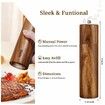 2 Pack Acacia Wooden Salt and Pepper Grinder Set 8 Inches Refillable Salt and Pepper Mills Adjustable Coarseness,Acacia Wood Ceramic Core Peppercorn Shaker