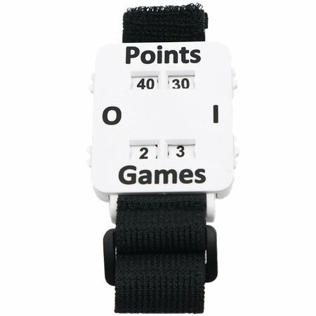 Tennis Score Counter Watch,Portable Scorekeeper Wristband for Padel,Pickleball Golf,Adjustable Sports Scorer for Players And Referees,Color White