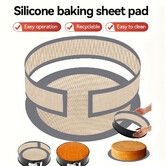 9 Inch Silicone Baking Mat For Springform Pan,Non-Stick Round Cake Pan Liner For Cheesecake,Leak-Proof Springform Protector,Food Grade,Reusable