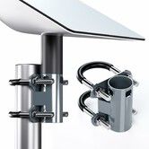 Starlink V2 Mount Adapter,Universal U-Bolt Pipe Clamp for Satellite Dish, Heavy Duty Steel Mast Pole Bracket,Starlink Mounting Kit,Weatherproof