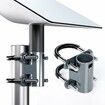 Starlink V2 Mount Adapter,Universal U-Bolt Pipe Clamp for Satellite Dish, Heavy Duty Steel Mast Pole Bracket,Starlink Mounting Kit,Weatherproof