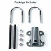 Starlink V2 Mount Adapter,Universal U-Bolt Pipe Clamp for Satellite Dish, Heavy Duty Steel Mast Pole Bracket,Starlink Mounting Kit,Weatherproof
