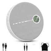 Portable CD Player Bluetooth,Personal Discman CD Player,Small Fabric Music Player with Anti-Skip Protection,A-B Repeat,10 Speeds,Stereo Speakers,Grey