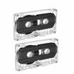 2 Pack Blank Cassette Tapes 60 Minutes Clear Audio Recording Tape with Plastic Storage Case for Music Speech Collectors